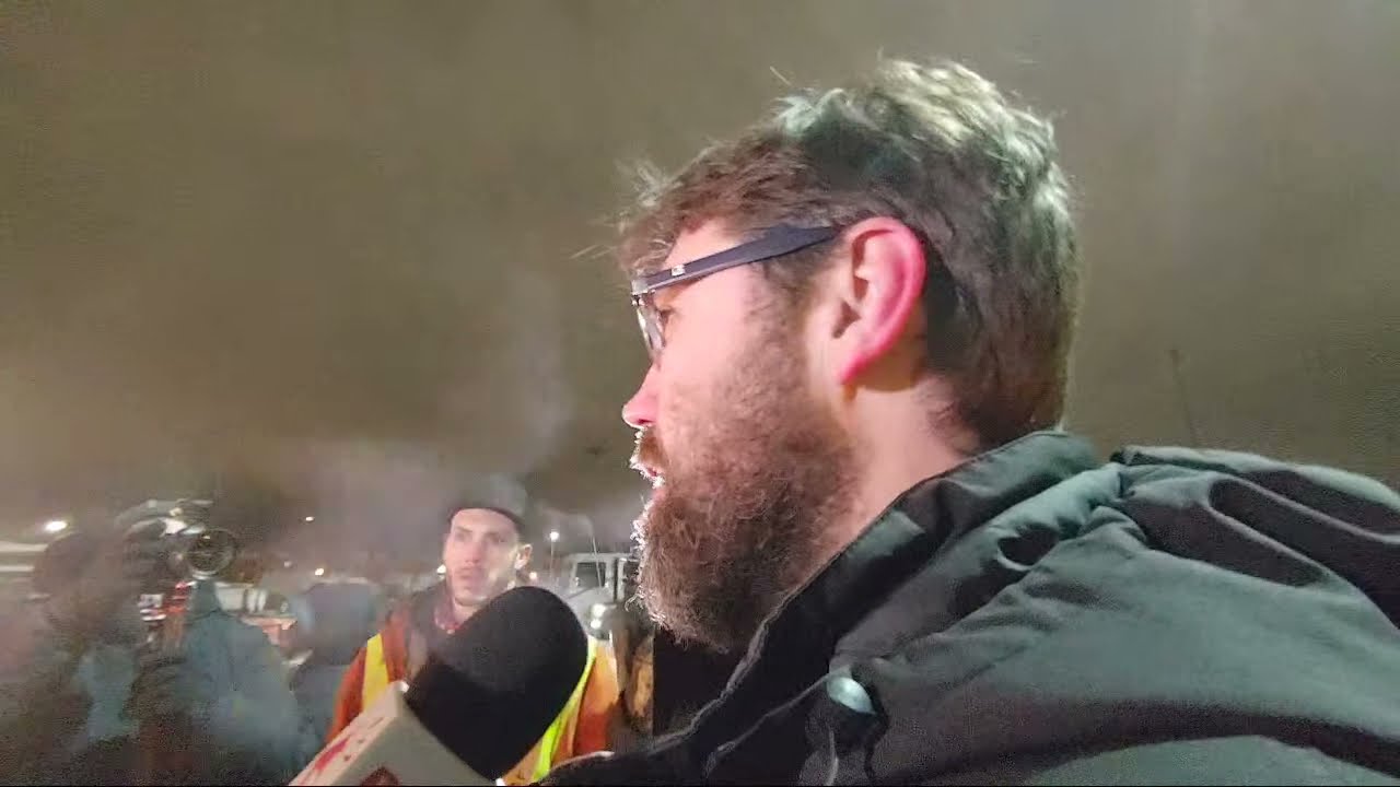 Thumbnail: Protester Chad speaks out after police take fuel meant to keep protesters warm overnight