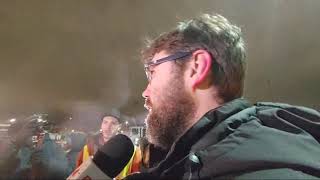 Clip thumbnail: Protester Chad speaks out after police take fuel meant to keep protesters warm o